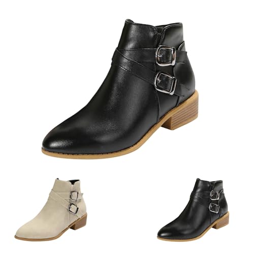 Chelsea Bottines pointues pour femme avec talon et...