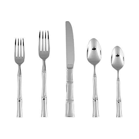 Fortessa Royal Pacific 18/10 Stainless Steel, 20 Piece Flatware Set (Service for 4), Silver Cover