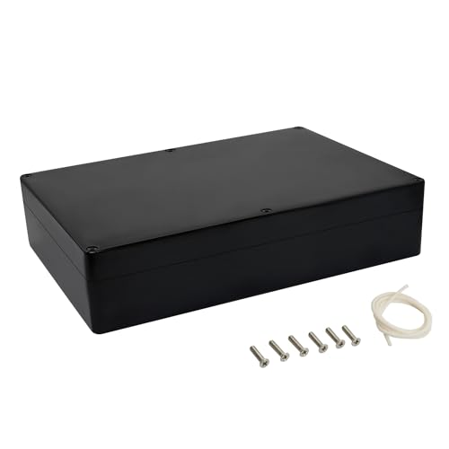 Boîte de projet en plastique ABS LeMotech étanche IP65 boîtier électrique noir 263x182x60mm