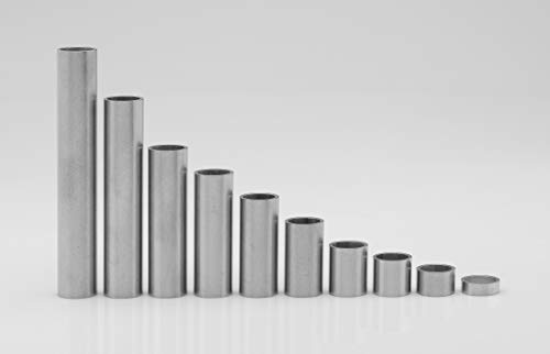 Preisvergleich Produktbild Edelstahl Distanzhülsen, Abstandshülsen ohne Innengewinde, M12 Schrauben beweglich durchsteckbar 16 x 13 x 1.5 mm (Außen x Innen x Wandstärke) 10 Stück, Länge 20 mm