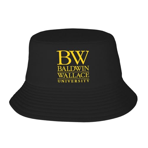 Baldwin Wallace University Logo Bucket Hats for Men Outdoor Fisherman Sun Caps Black