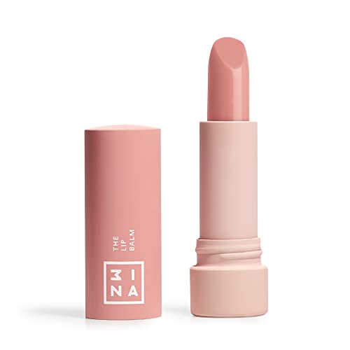 3INA MAKEUP - Vegan - The Lip Balm - Rosa - Bálsamo labial hidratante - Reparador labial con manteca de Karité y Vitaminas - Cacao labial para labios agrietados y resecos - Cruelty Free