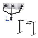 ErGear Triple Monitor Mount and ErGear Electric Stand up Desk Frame