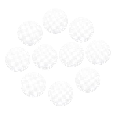 ARTIBETTER Smooth Plastic Mesh Sheets 10pcs Round Bottom White Woven for Crafting DIY Projects