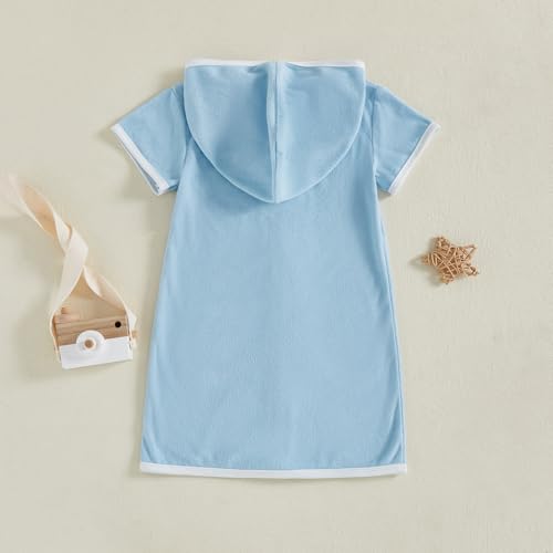Image of Girls Boys Terry Cloth Swim Cover Up Zip Up Hooded Bathing Suit Coverup Wraps Kids Pool Beach Robe Cover-Up Kimono