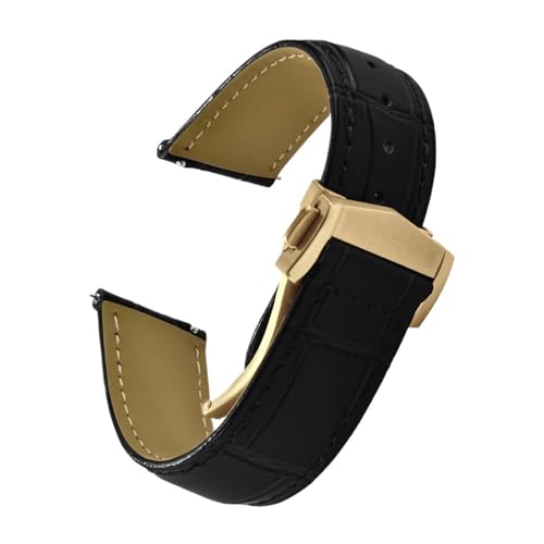 19/20/21/22mm U[EHb`Xgbv IK Xs[h V[}X^[ 300 tH[fBONXv NCbN[X U[Xgxg jo[TΉ(Black-Gold Buckle,21mm)