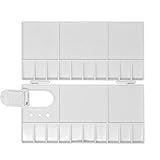 Honbay 25 Compartments Plastic Folding Palette Box with Thumb Hole for Watercolors, Gouache, Acrylic...