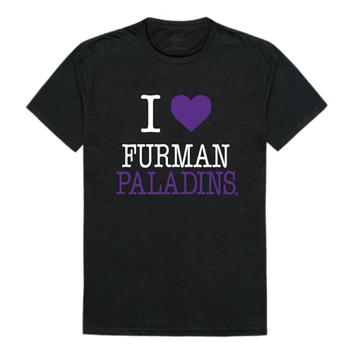 Furman Paladins I Love Tee, Black, Large