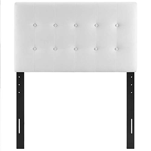 Modway Emily Twin Biscuit Tufted Performance Velvet Headboard, White #TOP3