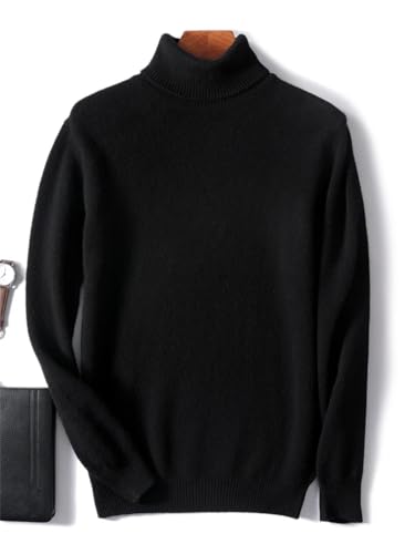Men's Turtleneck Pullover Cashmere Sweater Winter Thick Basic Jumper 100 Percent Merino Wool Knitwear Soft Warm Clothes 6