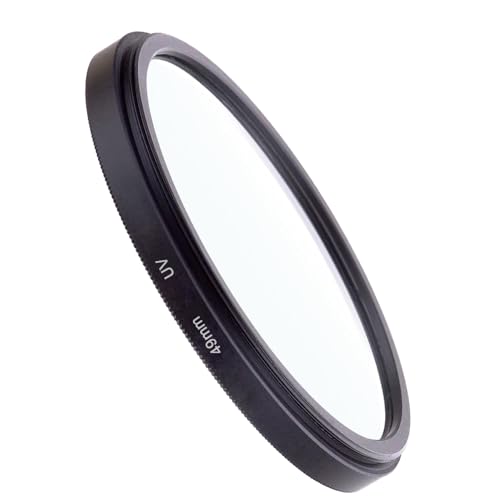 Filtre UV HD 49 mm pour Canon M6 M50 M100, filtre UV Fire Rock pour Sony Alpha a7R / III W/E Mount FE 50 mm f/1.8