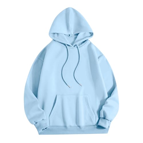 RMBLYfeiye Pullover Für Damen Hoodie Sweatjacke Große Größen Kapuzenpulli Oversize Sprüche XXXL Schwarz
