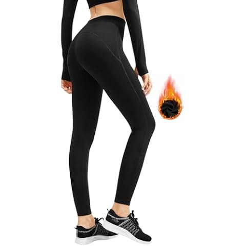 TERODACO Women's Thermal Leggings High Waist Warm Winter Pants Thermal Underwear Yoga Pants for Women Cold Weather Sports Workout Running Fleece Lined Athletic Tights 5022 Black L Cover