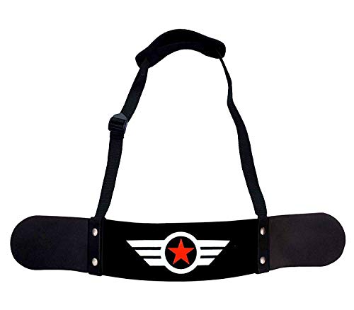 Aprodo New Arm Blaster, Biceps Muscle Workout, Heavy Duty Thick Gauge, Padded, for Men & Women (RED STAAR)