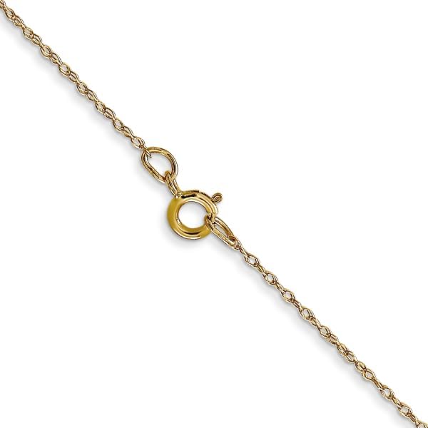 14K Solid Yellow Gold 0.5mm Cable Rope Chain Twisted Link Necklace 18 inch - Image 2