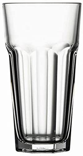 Tempered Long Drink Water Juice Glass Tumbler - Set of 6 (365 ml)
