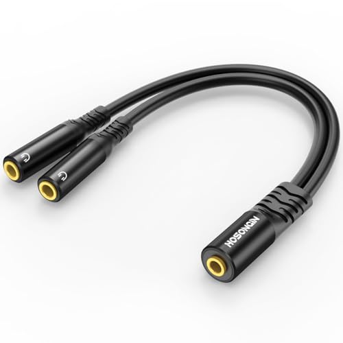 Cable divisor 3.5mm TRS hembra a doble 3.5mm TRS hembra 0.6 pies miniatura 1