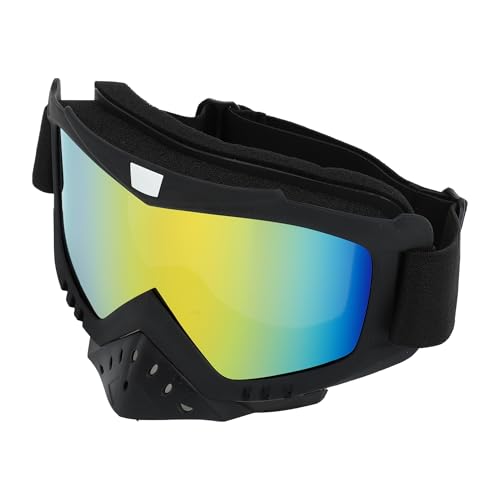 1Pc Universal Motorcycle Goggles Dimmable Sunglasses UV Protection Matte Black Red TPU PC