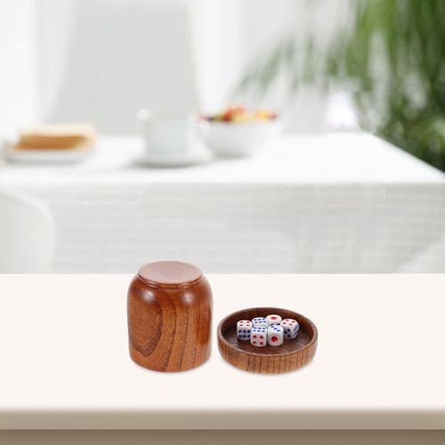 Cubilete de madera de fácil agitar con tapa protectora anti-caída 5