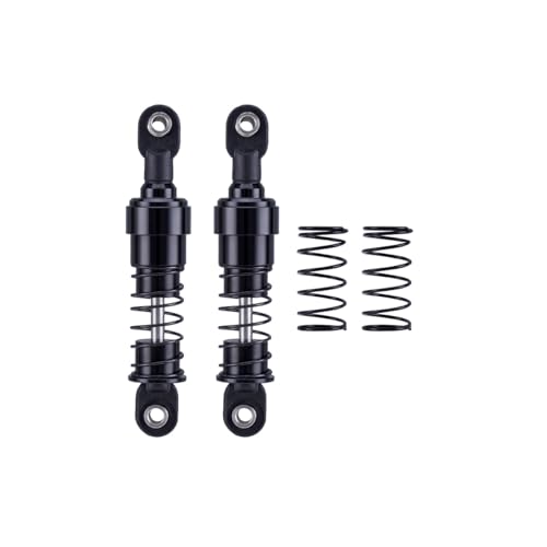 75mm-115mm Big Bore Shocks, RC Crawler Shocks for 1/10 RC Crawler LCG Chassis Gspeed V3 Element Enduro SCX10 TRX4 Gamde R1 Comp Builds DIY (Black 115mm 2pcs)