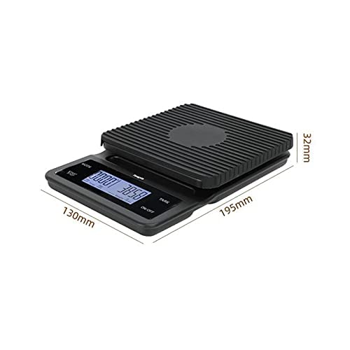 Balance de cuisine numérique pour peser les aliments et le café, taille : 13 cm x 19,5 cm x 3,2 cm, 1 balance