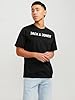 JACK & JONES Male Logo T-Shirt, Black (Black Black), 3XL #1