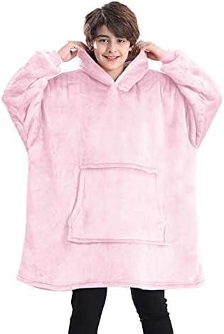 Lushforest Blanket Hoodie for Kids, Oversized Hoodie Blanket, Super Soft Fleece Dressing Gown, Warm Comfortable Hooded Robe, Gifts Compatible Gamers Boys Girls