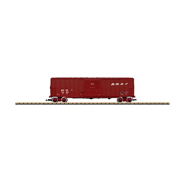 LGB Box Car BNSF – L42931, 4-achsiger US-Güterwagen, mit Schiebetüren, Modelleisenbahn, Epoche V, Gartenbahn, Spur G