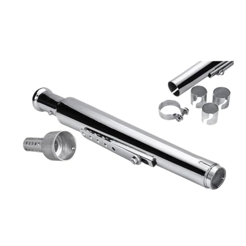 ENLIGMA Motorräder Auspuffanlage Retro Vintage Classic Galvanik Escap Moto Universal Motorrad Auspuff Schalldämpfer Für Cg125 Sr400 Cb500 Vt500 CM300 500(9)