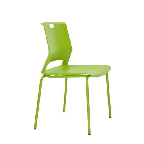 Image of Stackable Chairs Set of 4, Office Waiting Room Chair Plastic Seat, Green Stacking Chairs with Sturdy Metal Legs, Guest Chair for Conference Rooms, Churches, Living Rooms, Classrooms(Green).