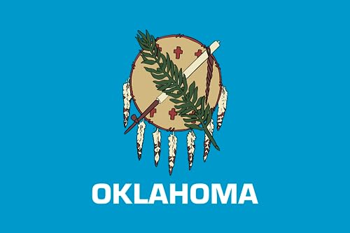 Drapeau Oklahoma 1941–1988 paysage idéal pour décoration murale - 2