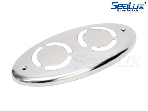 Sealux Marine Boat 6-1/8" X 3" Stainless Steel Hidden Drop In Dual Horn Cover Grill/Sea Ray Boat (2 Packs) #TOP2