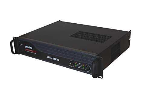 Gemini Professional 1300W 2-Channel Power Amplifier – High-Powered DJ & PA Audio Amp with XLR/RCA Inputs, Bridge Mode, Built-in Protection & Cooling for Live Sound & Installations (XGA-5000) by Gemini - Used condition - US$204.71