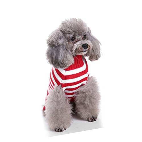 generic 1Pc Acessórios De Suéter De Inverno Até Adorável Malha Vermelha Tamanho Diário Claus Cães Tr