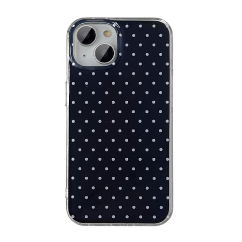 Étui brillant avec pois bumper cover iPhone 15 Plus cadeau femme