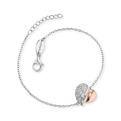 Engelsrufer Damen Armband aus Sterling Silber mit Herzflügel Anhänger,...