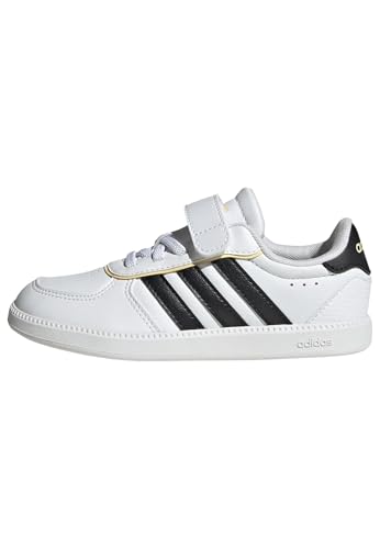 Adidas Mixte Enfant BREAKNET Sleek Shoes Children, FTWR White/Core Black/Orange Tint, 29 EU