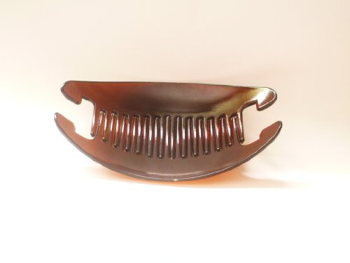 Interlocking Banana Combs Hair Clip French Side Combs Holder Updo Hair Clip(Dark Brown)