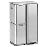 FACILE DA USARE – Apertura a pressione manuale e design a cassetto per estrarre facilmente i secchielli, senza contatto diretto con i rifiuti. Adatta per cucina, ufficio e salotto, soddisfacendo diverse esigenze di disposizione degli spazi.