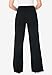 Woman Within Plus Size Petite Stretch-Cotton Knit Pull-On Wide-Leg Leggings - LP, Black