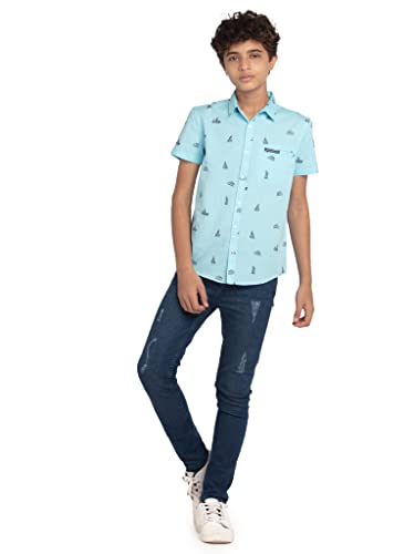Image of Under Fourteen Only Solid Regular Fit Shirts for Boys