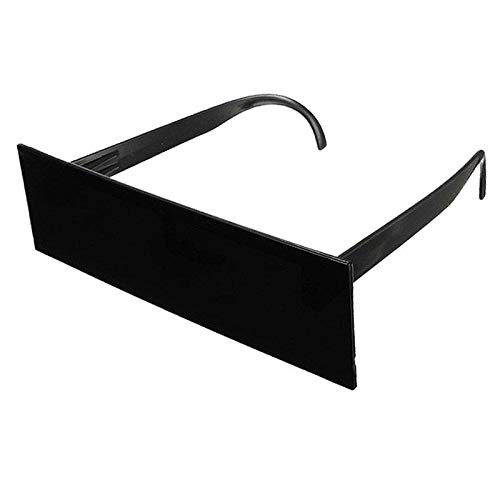 PassBeauty Portable Black Long Box Square Code Pixel Mosaic Glasses Suitable For Travelling