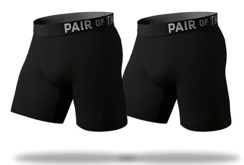 Pair of Thieves Men's SuperCool Long Boxer Brief Underwear with Vents, Supportive Pouch & Moisture-Wicking Anti-Odor Tech