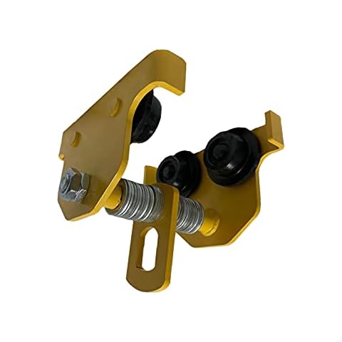 Gakee Manually Trolley 1T/2200LBS Load Capacity, Steel Push Beam Trolley Adjustable I-Beam Width, Beam Trolley Hoist with Four Sturdy Wheels Material Handling Tool (1T) Cover