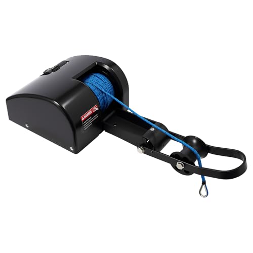PERFERATE 35 LBS Electric Boat Anchor Winch 12V Windlass Anchor Winch with Remote Control Saltwater Boat Windlass Kit with100-feet Pre-Wound Anchor Rope for Speedboats