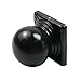 Tsnamay 4Pcs Black Fence Post Caps with Top Ball,Post Caps Ball Dome Deck Post Caps with Screws for Actual 3.94