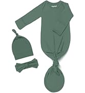 Baby Gowns 0-3 Months Soft Viscose Sleepers For Boy Girl, Breathable Newborn Sleepers With Mitten...