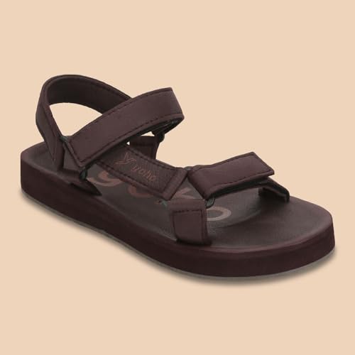 Image of YOHO EVA Sandals for Women | EVA sole | Comfortable cushioned sole with TPR base | Lightweight | Soft skin friendly straps | Adjustable straps | Velcro closure | Vibrant colour options