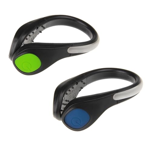 Holibanna 2Pcs LED Shoe Clip Lights for Night Running Safety Weather Resistant Light Clips for Joggers Runners Bikers Walkers Blue Ensure Visibility Low Light