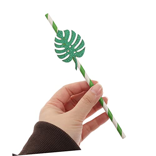 Pitillos de papel verdes 20 cm pack 10 piezas miniatura 5